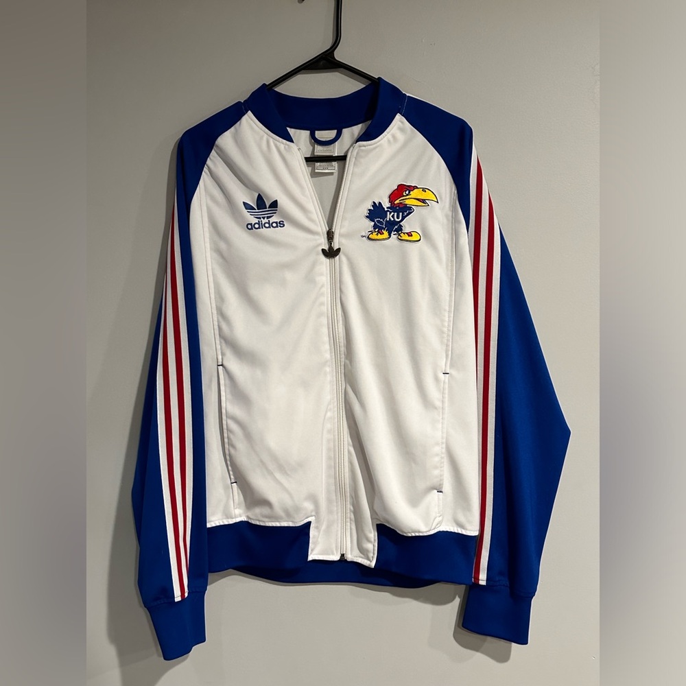 Men’s Adidas Kansas University Track Jacket - Size Medium